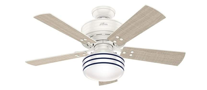 Cedar Key Outdoor ceiling fan in fresh white finish