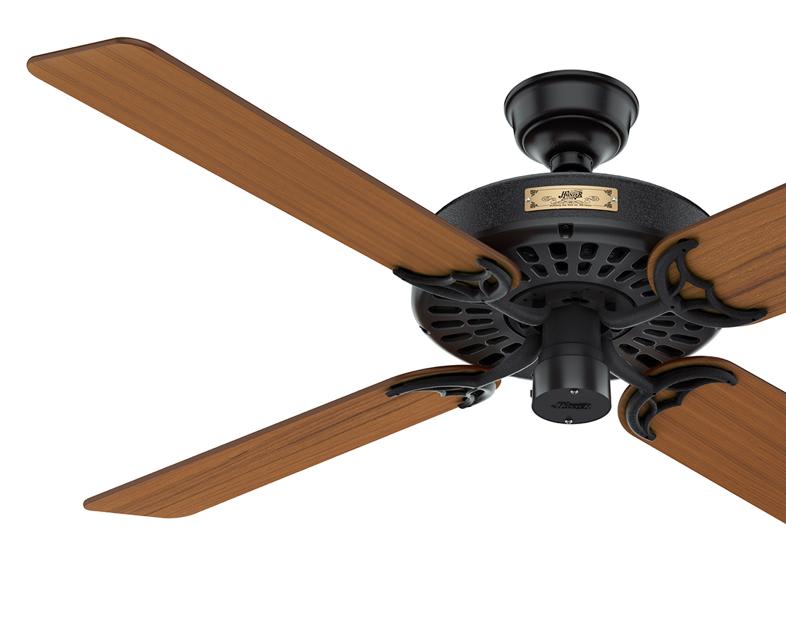 Hunter Outdoor Original ceiling fan in matte black finish