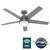 Aerodyne with LED Light 52 inch Ceiling Fans Hunter Matte Silver - Matte Silver 