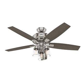 Bennett with 3 Lights 52 inch Ceiling Fans Hunter Brushed Nickel 
