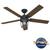 Candle Bay Outdoor with LED Light 52 inch Ceiling Fans Hunter Natural Iron - Cocoa 