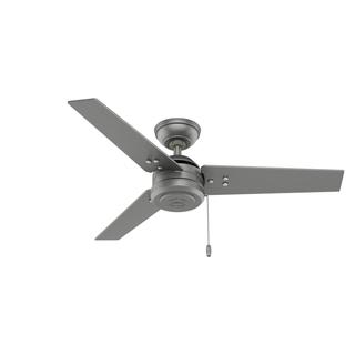 Cassius Outdoor 44 inch Ceiling Fans Hunter Matte Silver 