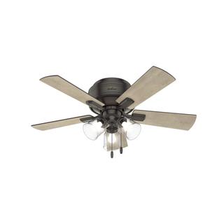 Crestfield Low Profile with 3 Lights 42 inch Ceiling Fans Hunter Noble Bronze 