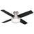 Dempsey Low Profile with Light 44 inch Ceiling Fans Hunter Brushed Nickel 