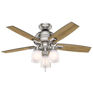 Donegan with 3 Lights 44 inch Ceiling Fans Hunter Brushed Nickel 