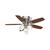 Durant 3 Light Low Profile with 3 Lights 44 inch Ceiling Fans Casablanca Brushed Nickel 