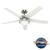 Garland with LED Light 52 inch Ceiling Fans Hunter Polished Nickel - Fresh White 