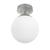 Hepburn 1 Light Semi-Flush Mount Lighting Hunter Brushed Nickel - Cased White 
