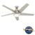 Indio with LED Light 52 Inch Ceiling Fans Hunter Matte Nickel - Matte Nickel 