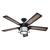 Key Biscayne Outdoor with Light 54 inch Ceiling Fans Hunter Weathered Zinc 