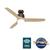 Neuron with LED Light 52 Inch Ceiling Fans Hunter Metallic Chocolate - Brushed Alder 