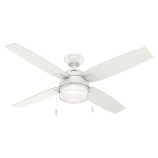 Ocala Outdoor with LED Light 52 inch Ceiling Fans Hunter Fresh White 