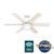 Radeon Smart fan with LED Light 44 inch Ceiling Fans Hunter Matte White - Bleached Alder 