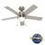 Rogers with LED Light 44 Inch Ceiling Fans Hunter Brushed Nickel - Matte Nickel 