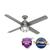 Searow Outdoor with LED Light 54 inch Ceiling Fans Hunter Matte Silver - Matte Silver 
