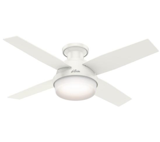 Demepsey ceiling fan in fresh white finish