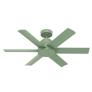 Kennicott damp-rated ceiling fan in dusty green finish
