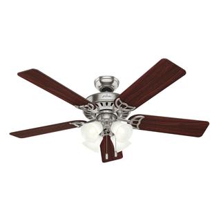Studio Series with 4 Lights 52 inch Ceiling Fans Hunter Brushed Nickel 