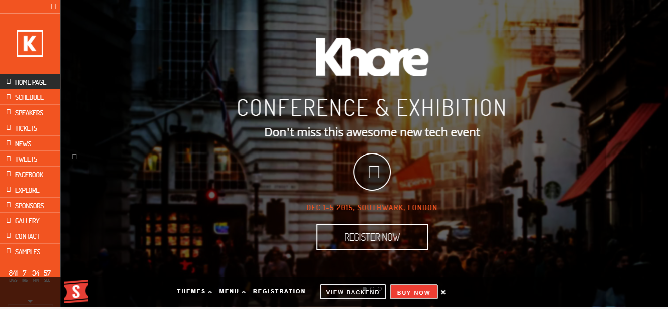 Khore wordpress events theme
